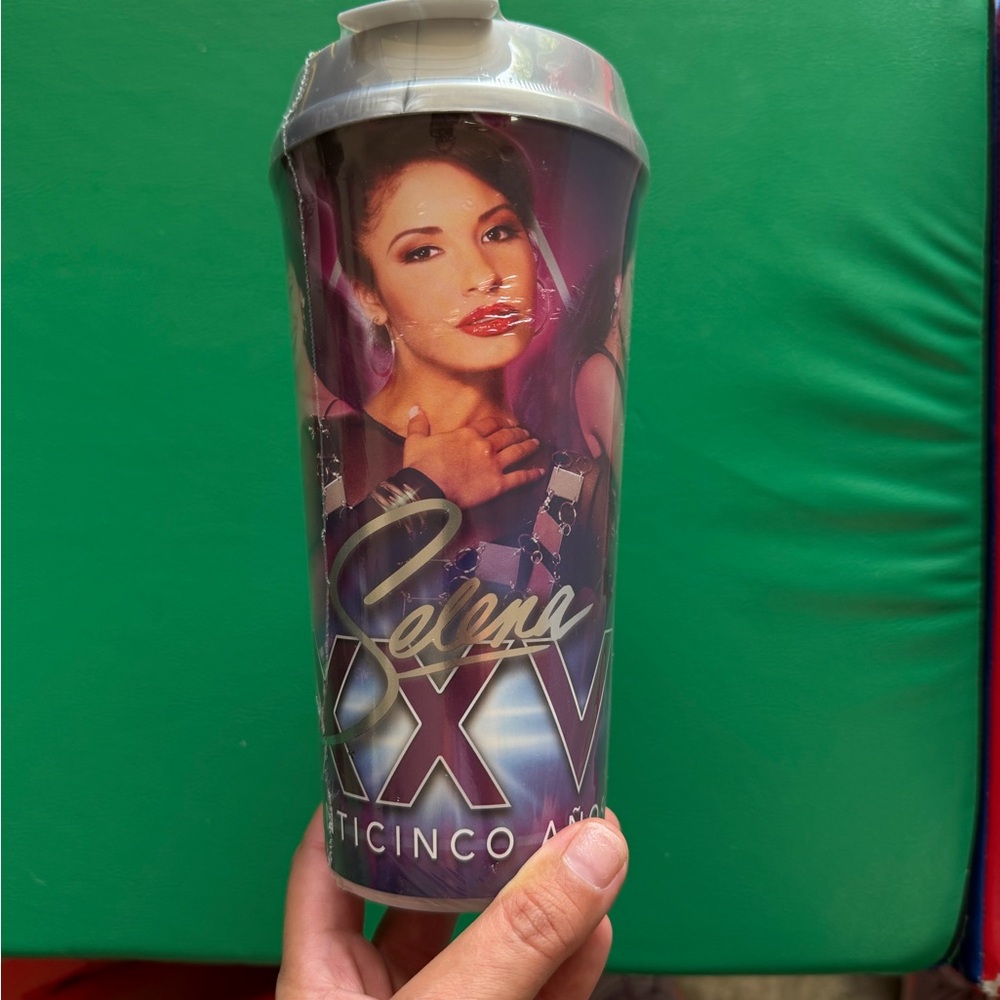 Selena Commemorative Travel Mug - Purple and Silver